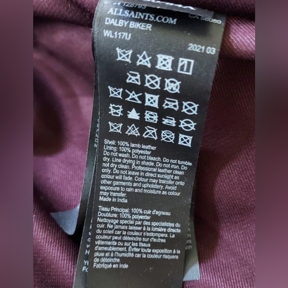 All Saints Dalby leather jacket - Picture 6 of 6